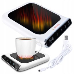Incalzitor electric pentru cana de cafea si ceai,cu alimentare USB si putere 10 W,3 trepte de temperatura,functie de mentinere a bauturilor calde