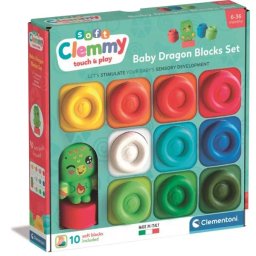 Baby Clemmy: Cuburi moi de construit cu dragon – set de 10 piese