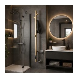 Vertaduro - Uscător electric de prosoape MEDA 37W 118x16 cm auriu