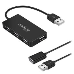 HUB Maxlife OEM0002311 | 4x USB, Cablu 0.15m + 1.5m