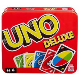 Joc de carti Uno Deluxe Mattel, set complet cu tabela de scor