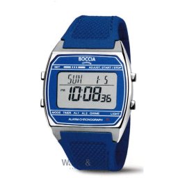 Boccia Boccia 3738-02 Mens Watch Titanium Digital Chronograph 37mm 5ATM 3738-02