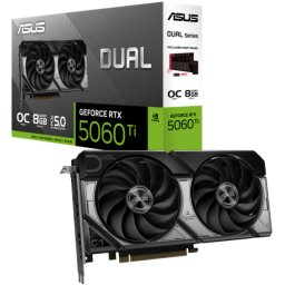 Placa video ASUS nVidia GeForce RTX 5060 Ti DUAL OC 8GB 90YV0MP2-M0NA00, GDDR7, 128 bit