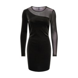 ONLY Rochie Onlsmooth L/S Mesh Mix Box 15384839 19-1109 TCX chocolate torte