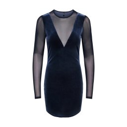 ONLY Rochie Onlsmooth L/S Mesh Mix Box 15384839 19-3924 TCX night sky