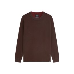 SCOTCH & SODA Pulover Double Face Merino Relaxed Fit 184229 650 raisin