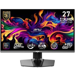 Monitor MSI MPG 272URXDE QD-OLED 27inch Gaming Monitor 4K 240Hz OLED G-SYNC Compatible Negru