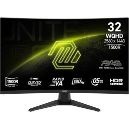 Monitor LED Gaming Curbat MSI MAG 321CQF E18, 31.5" QHD, 180 Hz, 0.5 ms, Black