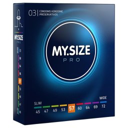 My.Size PRO - prezervativ de dimensiune personalizată - 57 mm (3 bucăți)