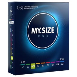 My.Size PRO - prezervativ de mărime personalizată - 49 mm (3 bucăți)