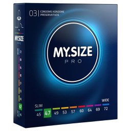 My.Size PRO - prezervativ de mărime personalizată - 47 mm (3 bucăți)