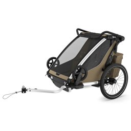 Carucior multisport double Thule Chariot Cross 2, Faded Khaki
