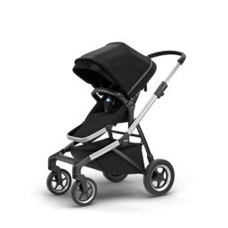 Carucior Thule SLEEK Cadru Gri si Copertina Midnight Black