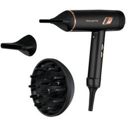 Uscator de par ROWENTA Ultimate Experience Maestria CV9920F0, 2000W, 3 trepte de temperatura, set complet de accesorii, jet de aer rece constant, difuzor, negru/maro