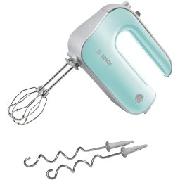 Mixer de mana Bosch MFQ40302, 500 W, 5 trepte de putere, Alb/Turcoaz