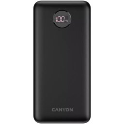 Acumulator Extern Canyon PB-2002, 20000 mAh, 2x USB-A, 1x USB Type-C, PD, 20W, Negru