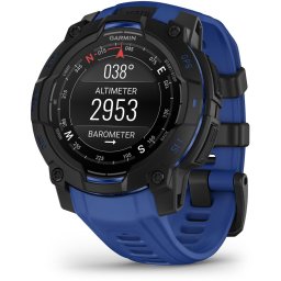 Ceas Inteligent Garmin Instinct 3, 45mm, AMOLED, GPS, silicon, Negru-Albastru Bolt