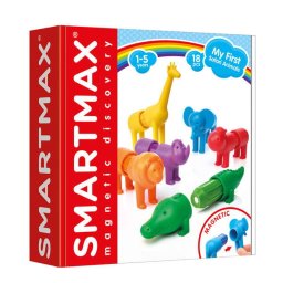 Joc magnetic Smart Games - Smart Max, My First Safari Animals, Primele mele animale de safari, 18 piese