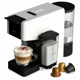 Espressor Automat Multi Capsule Adler AD 4391 Rezervor Apa 0.8L Rezervor Lapte 0.2L Presiune 20 Bari Putere 1400W Alb-Negru