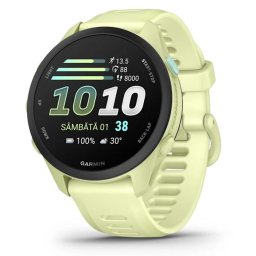 Ceas inteligent Garmin Forerunner 70, 43 mm, AMOLED, GPS, Android/iOS, curea silicon, Galben