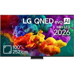 Televizor LG QNED Evo Mini LED 100QNED87B3, 252 cm, Smart, 4K Utra HD, Clasa E (Model2026), Negru