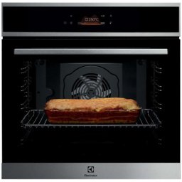 Cuptor incorporabil Electrolux EOE8P38X, 72 l, 99 de programe predefinite, 17 functii; Afisaj digital, Inchidere amortizata a usii; Autocuratare pirolitica - 3 moduri, Usa cu 3 straturi, Ghidaje telescopice, Grill, Clasa A+, Sticla neagra + Inox