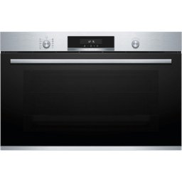 Cuptor incorporabil multifunctional Bosch VBD5780S0, 112 l, Autocuratare pirolitica, Grill, 10 functii, Convectie aer cald, Control mecanic & touch, ventilatie dubla, Clasa A+, Inox