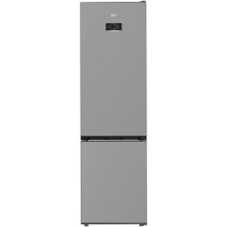 Combina frigorifica Beko B3RCNA415HXB1, No Frost, 415 l,clasa energetica D, Display LED, Usi reversibile, Vacation Mode,H 203,5 cm, Argintiu