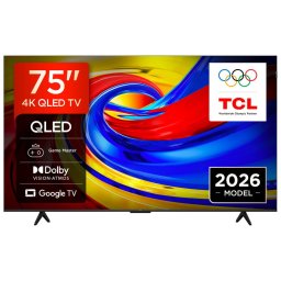 Televizor TCL QLED 75QLED780L, 189 cm, Smart Google TV, 4K, Clasa E (Model 2026), Negru