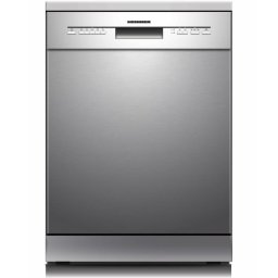 Masina de spalat vase Heinner HDW-FSM60514xE++, 14 seturi, Clasa E, Control electronic, 5 programe: intensiv, universal, eco, 90 min, rapid 30 min, functie hald load, Aquastop, Blocare acces copii, Latime 60 cm, Inox