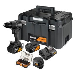 Masina de gaurit si insurubat pe acumulator cu percutie DeWALT DCD86MM2KT, editie speciala McLaren, 18V XR, 2x acumulator Li-Ion 4 Ah, motor fara perii, iluminare LED, sistem anti-rotatie, cuplu 90 Nm, 0-2000 RPM, cutie transport TSTAK