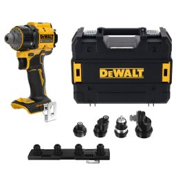 Masina de gaurit si insurubat cu capete multiple pe acumulator DeWALT DCD803NT, 18V XR, brushless, 4 capete interschimbabile, 0-1650 RPM, 73 Nm, 2 viteze, iluminare LED, incarcator, cutie transport TSTAK, fara incarcator/acumulator