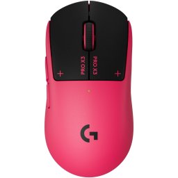 Mouse gaming wireless Logitech PRO X3 Superstrike, 48000 DPI, Magenta