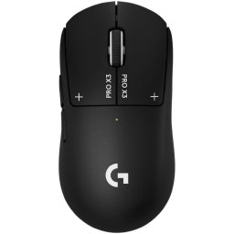 Mouse gaming wireless Logitech PRO X3 Superstrike, 48000 DPI, Negru