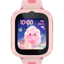 Ceas inteligent pentru copii TCL Movetime Kids Watch MT48, 1.68", 4G, GPS, IP68 2ATM, Camera 2MP, Roz Cosmic
