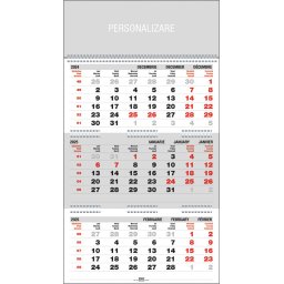 Calendar de perete triptic pliat Ego