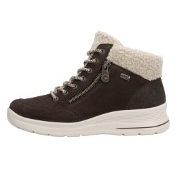 Ghete dama, Rieker, L7701-25-Maro, casual, piele intoarsa, impermeabile, imblanite, cu talpa groasa, maro (Marime: 36)