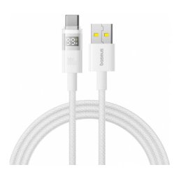Cablu Date / Incarcare Baseus Baseus Display 2 P10382701211-01 USB-A la USB-C 100W Lungime 2M Alb