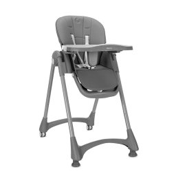 Scaun de Masa Bebelusi Lorelli Scaun de masa pentru copii, Remo, reglabil pe inaltime in 8 pozitii, spatar rabatabil 4 pozitii, tava dubla detasabila, roti silicon, Grey