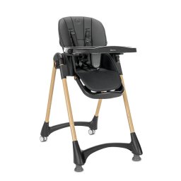 Scaun de Masa Bebelusi Lorelli Scaun de masa pentru copii, Remo, reglabil pe inaltime in 8 pozitii, spatar rabatabil 4 pozitii, tava dubla detasabila, roti silicon, Black