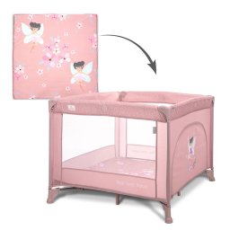 Tarc copii Lorelli Tarc de joaca Play N Relax, 100x100x75 cm, deschidere laterala cu fermoar, geanta de transport, Blush Pink Fairy