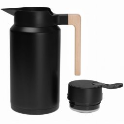 Termos Klausberg KB 7611, 2 l, Izolatie sub vid, Pereti dubli, Capac etans, Otel inoxidabil, Fara BPA, Negru