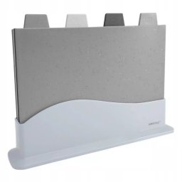 Set 4 tocatoare cu suport Kinghoff KH 1743, Utilizabile pe ambele fete, Rezistente la temperaturi de pana la 130°C, Fara absorbtie a mirosurilor, Antiderapante, Nuante de gri