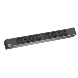 Prelungitor PDU BACHMANN, 1U pt. rack 19 inch, 12 prize IEC, intrare Schuko, max 16 A, cablu 2 m, negru, "333.616" (include TV 3.50lei)