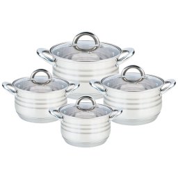 MR-3513-8 Set de oale 8 elemente Oțel inoxidabil ( 2,9l, 3,9l, 5,1l, 6,5l )