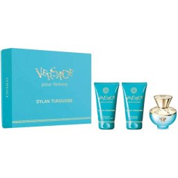 SET VERSACE Dylan Turquoise Pour Femme Apa de toaleta spray 50 ml + Gel de dus 50 ml + Body gel 50ml