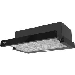 Hota Hota incorporabila telescopica HNT63322BH, 320 mc/h, Filtru metalic, 60 cm, Negru