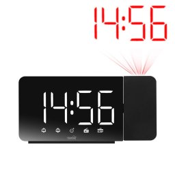 Ceas cu alarmă LED cu radio, proiector
