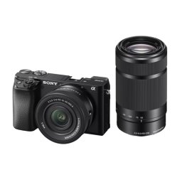 Aparat foto mirrorless Sony Alpha 6100 (ILCE6100AXB), 24.2 Mpx + SELP16502 16-50mm + Obiectiv 55-210mm, Negru