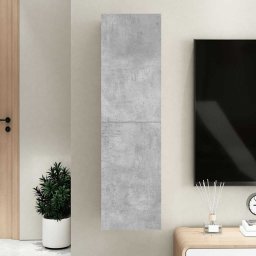 Comodă TV, gri beton, 30,5x30x110 cm, lemn prelucrat